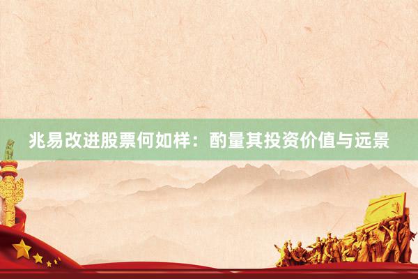 兆易改进股票何如样：酌量其投资价值与远景